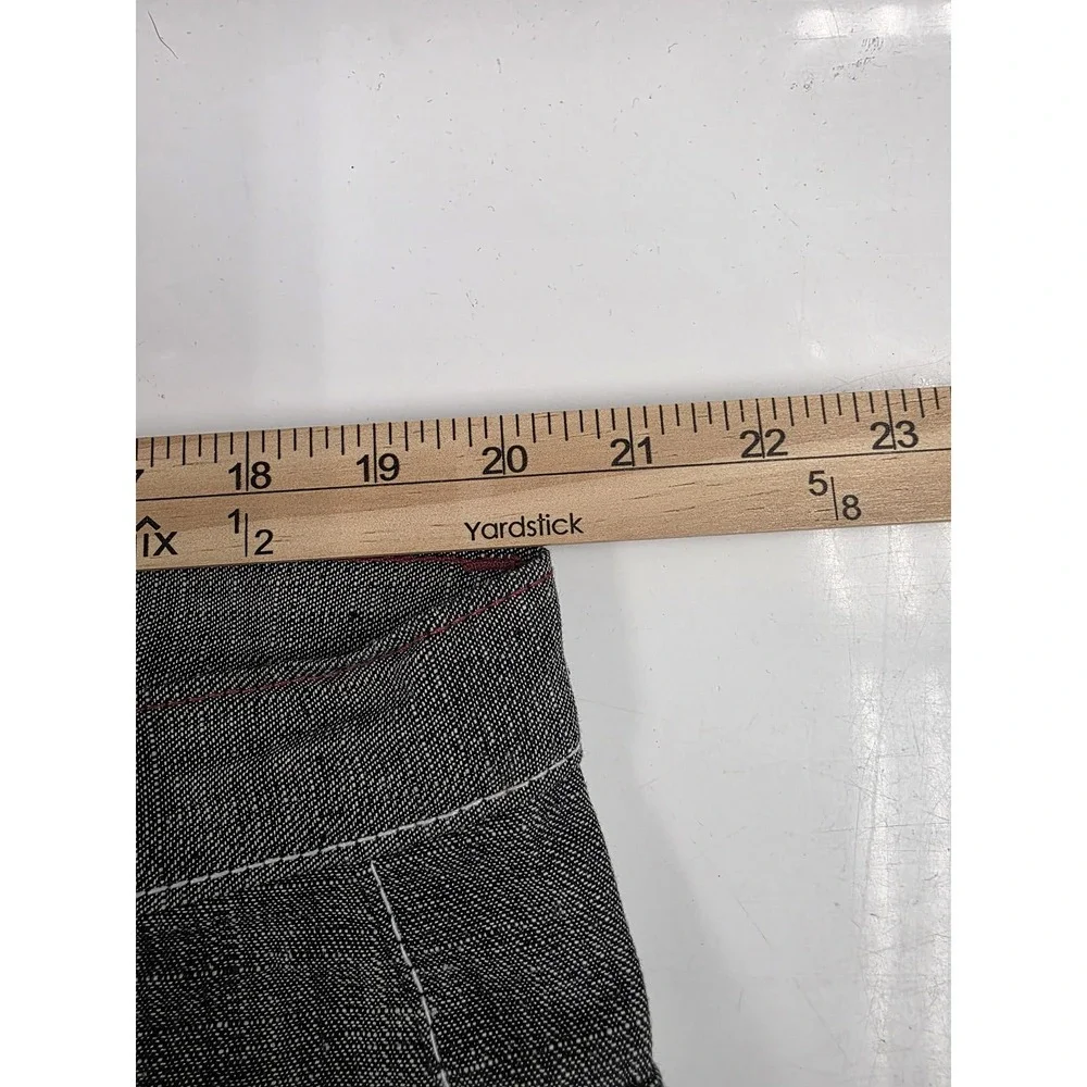 Corked Jeans Shorts Mens 40 Black Denim Embroidered Wing Pockets 100% Cotton